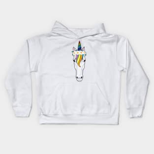 Unicorn with Flowers Kids Hoodie